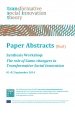 Paper abstracts (final) : synthesis workshop : the role of Game-changers in Transformative Social Innovation